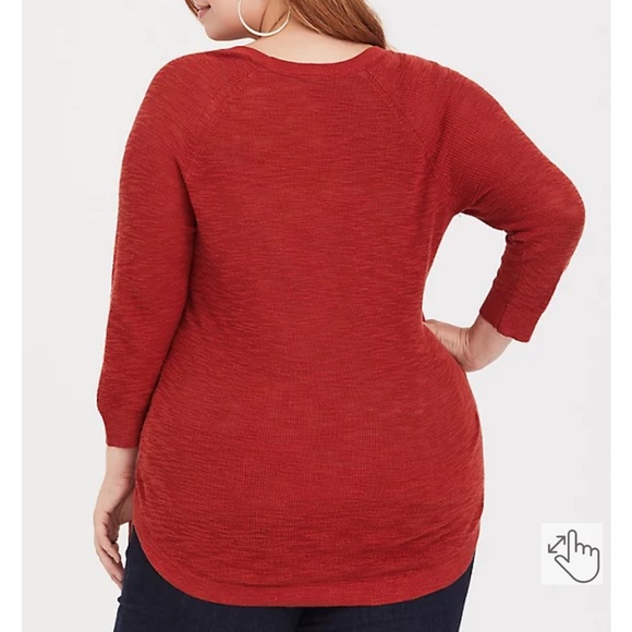 Torrid Keyhole Pullover Knit Tunic - Picture 2 of 7